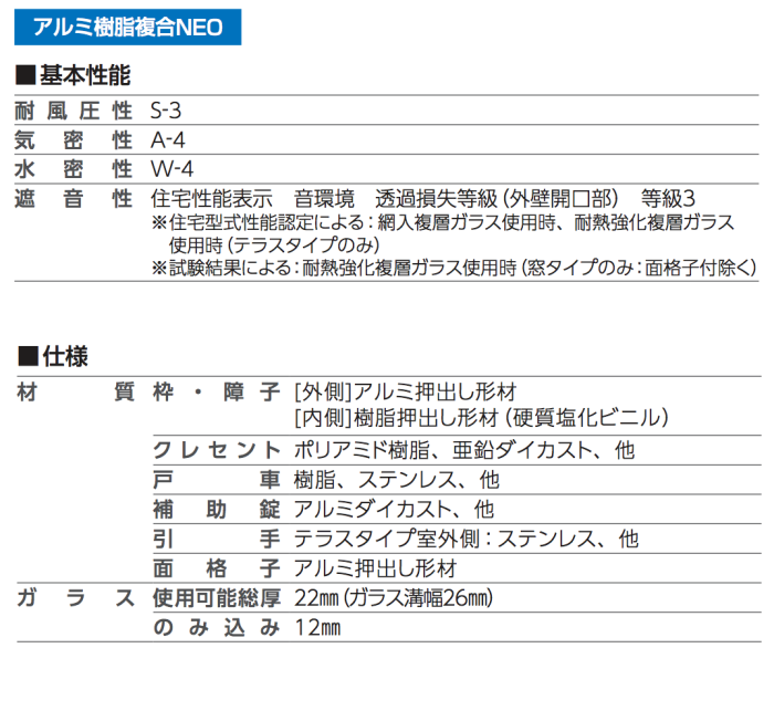 仕様] 引違い窓 2枚建て (窓タイプ) | 特徴 | 防火窓Gシリーズ_アルミ