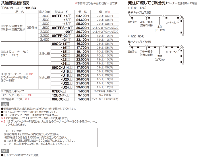 多段自由支柱 クレディフェンスSG 11型 2段仕様 | truss (トラス